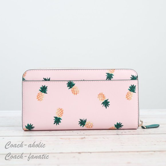 NWT Kate Spade Marlee Pineapple Printed Large Continental Wallet in Pink Multi - Picture 2 of 8